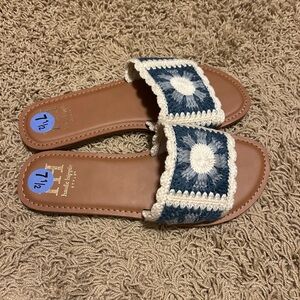 Haute Hippie Blue and white Boho Sandals